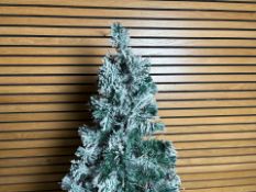 6FT Snowflocked Fiber Optic Christmas Tree