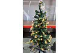 4ft Green Fibre Optic Tree With Stars