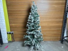 6FT Snowflocked Fiber Optic Christmas Tree