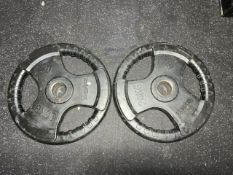 Pair Of Rubber 20kg BodyMax Plates - No Reserve