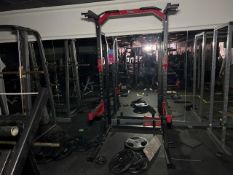 BodyMax Black And Red Half Power Rack