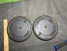 Pair Of 10kg Metal York Plates - No Reserve