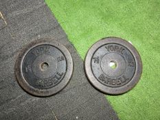 Pair Of 7.5kg Metal York Plates - No Reserve