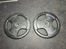 Pair Of Rubber 25kg BodyMax Plates - No Reserve