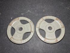 Pair Of 25kg Body Power Weight Plates - No Reserve