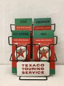 1940's Texaco Touring Service Map Rack w/ Maps