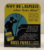 1930's Buss Fuses Counter Display w/ Auto Graphic