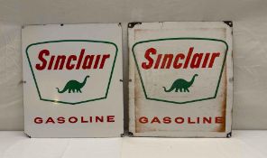 Pair Sinclair Dino Gas Pump Signs