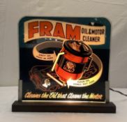 1950's Fram Oil and Motor Cleaner Lighted Counter Display