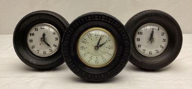 Three Tire Ashtray Desk Clocks
