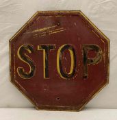Embossed Metal Stop Sign