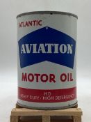 Atlantic Aviation Motor Oil Quart Oil Can