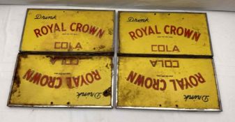 Four Matching Royal Crown Cola Cooler Lids