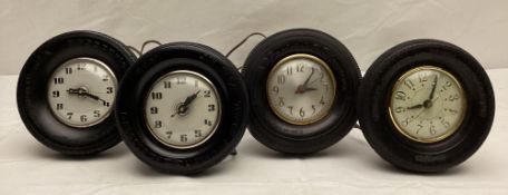 Four Tire Ashtray Desk Clocks