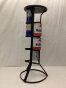 Early Atlantic Motor Oil Quart Oil Can Rack w/ 6 Quart Cans