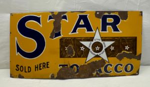 Early Star Tobacco Porcelain Sign