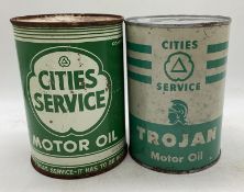 Two Cities Service Quart Cans Bartlesville, Oklahoma