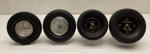 Four Tire Desk Clocks