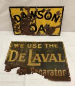 Dawson Coal and DeLaval Patina Signs