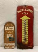 Dr Pepper and Royal Crown Thermometers