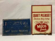 Broomtown Brooms and MOCO Feeds Signs