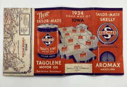 1934 Skelly Iowa Road Map