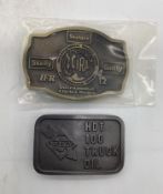 Skelly International Finals Rodeo 12 and Light Truck Oil Belt Buckles