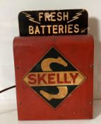 Skelly Fresh Batteries lighted Sign