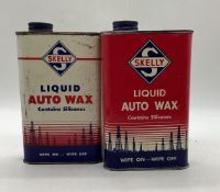 Two Skelly Auto Polish Tins