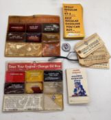 Skelly Barrell Lid, Tags, Oil Change Display Chart and Several Brochures