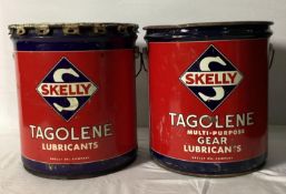Two Skelly Tagolene 35lb Grease Pails