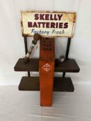 Skelly Battery Display Charger w/ Green Cat Eyes and Original Skelly Battery Tools