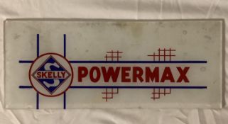 Skelly Powermax Gas Pump Advertising Glass