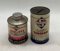 Skelly Coin Bank and Skeleze Cone Top Can