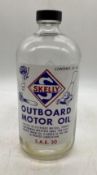 Skelly Outboard Motor Oil Quart Jar w/ Lid