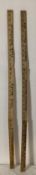 Two Skelly Folding Yardsticks