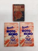 Skelly Captian Midnight Trick and Riddle Pocket Book and Two Skelly Moto Notebooks