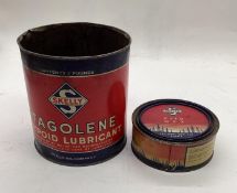 Skelly Tagolene 3lb Grease Can and Auto Wax Tin