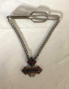 Early Skelly Hood Tire Tie Tack w/ Chain