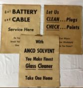 Three Double Sided ANCO Windshield Wiper Posters