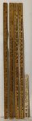 3 Skelly, 1965 Chevrolet Yard Sticks and Home Oil Co Model T Measuring Stick