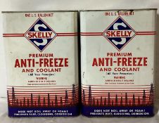 Two Skelly Anti-Freeze One Gallon Cans