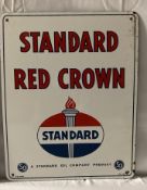 1954 Standard Red Crown Porcelain Gas Pump Sign