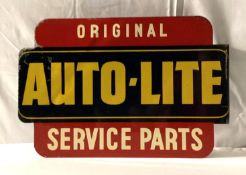 1947 Original Auto-Lite Service Parts Die-Cut Flange Sign