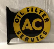 1940 AC Oil Filter Service Die-Cut Flange Sign