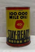 Salyer 100,00 Mile Oil 40 Cent Pricer Quart Can