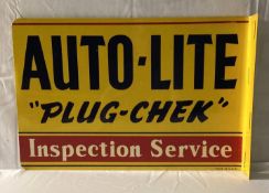 Auto-Lite Spark Plugs Flange Sign