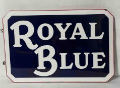 Royal Blue Grocery Porcelain Sign