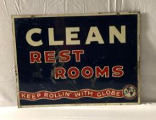 Keep Rollin With Globe Clean Restroom Sign