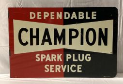 Dependable Champion Spark Plug Service Flange Sign